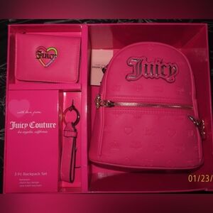 Juicy Couture Pink Backpack and Wallet Set